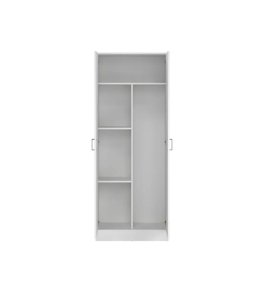 ARMADIO MULTIFUNZIONE 2 ANTE BIANCO 70X36X180,9 CM