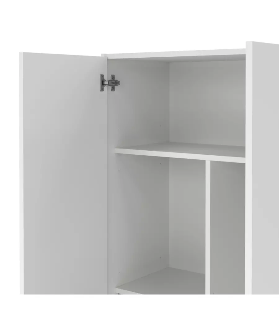 ARMADIO MULTIFUNZIONE 2 ANTE BIANCO 70X36X180,9 CM