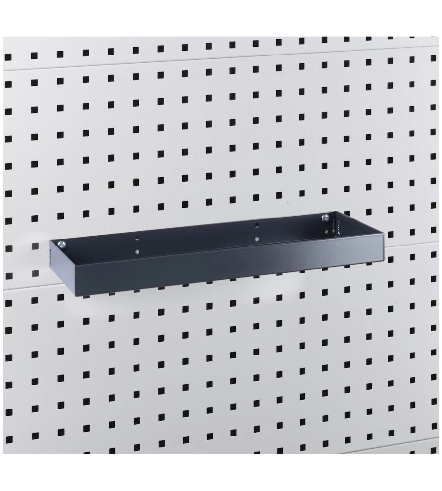 MENSOLA REVERISIBILE PORTAOGGETTI FAMI PER PANNELLO FORO QUADRO IN ACCIAIO ANTRACITE 45,5 CM
