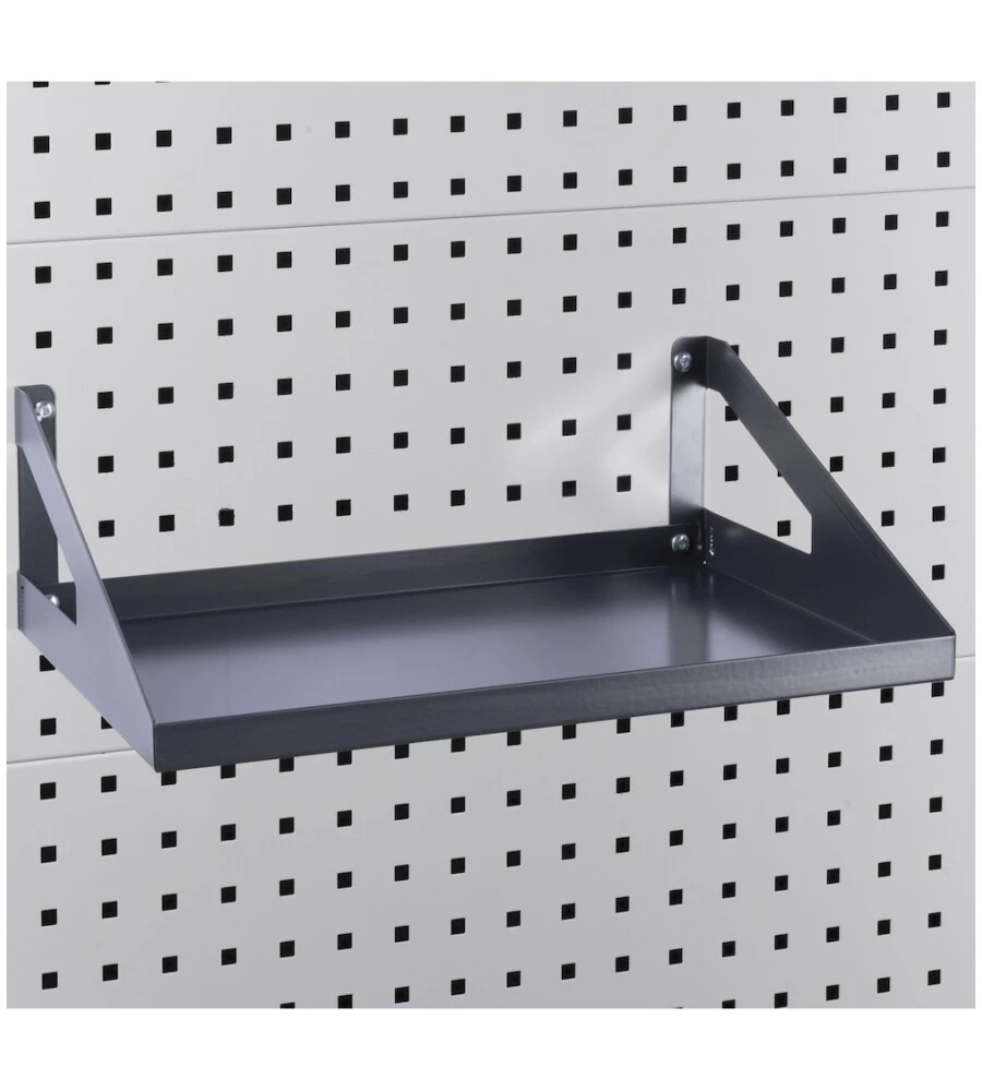 MENSOLA REVERISIBILE FAMI "GRANDE" PER PANNELLO FORO QUADRO IN ACCIAIO ANTRACITE 45 CM