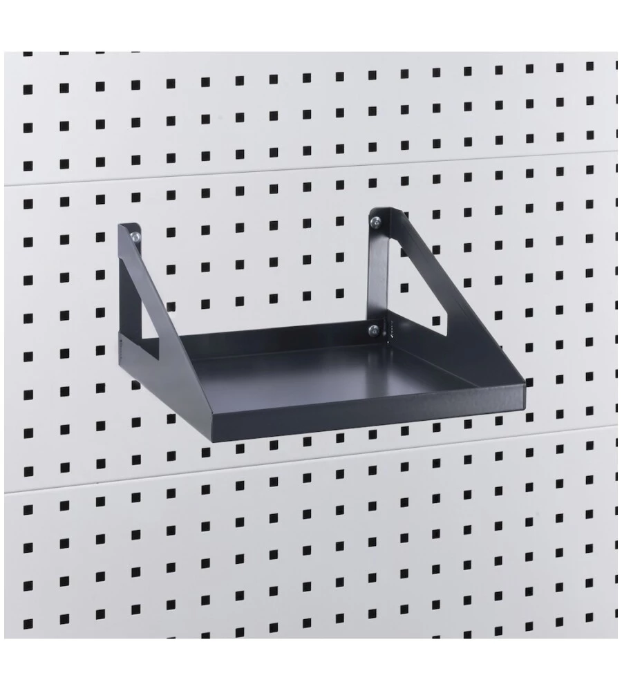 MENSOLA REVERISIBILE FAMI "PICCOLA" PER PANNELLO FORO QUADRO IN ACCIAIO ANTRACITE 30 CM