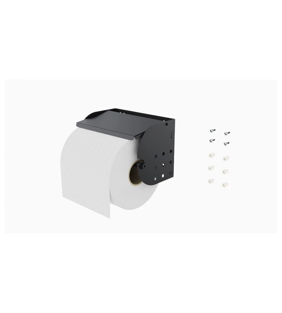 PORTA ROTOLO DA PARETE FAMI PER PANNELLO FORO QUADRO IN ACCIAIO ANTRACITE Ø 13 CM