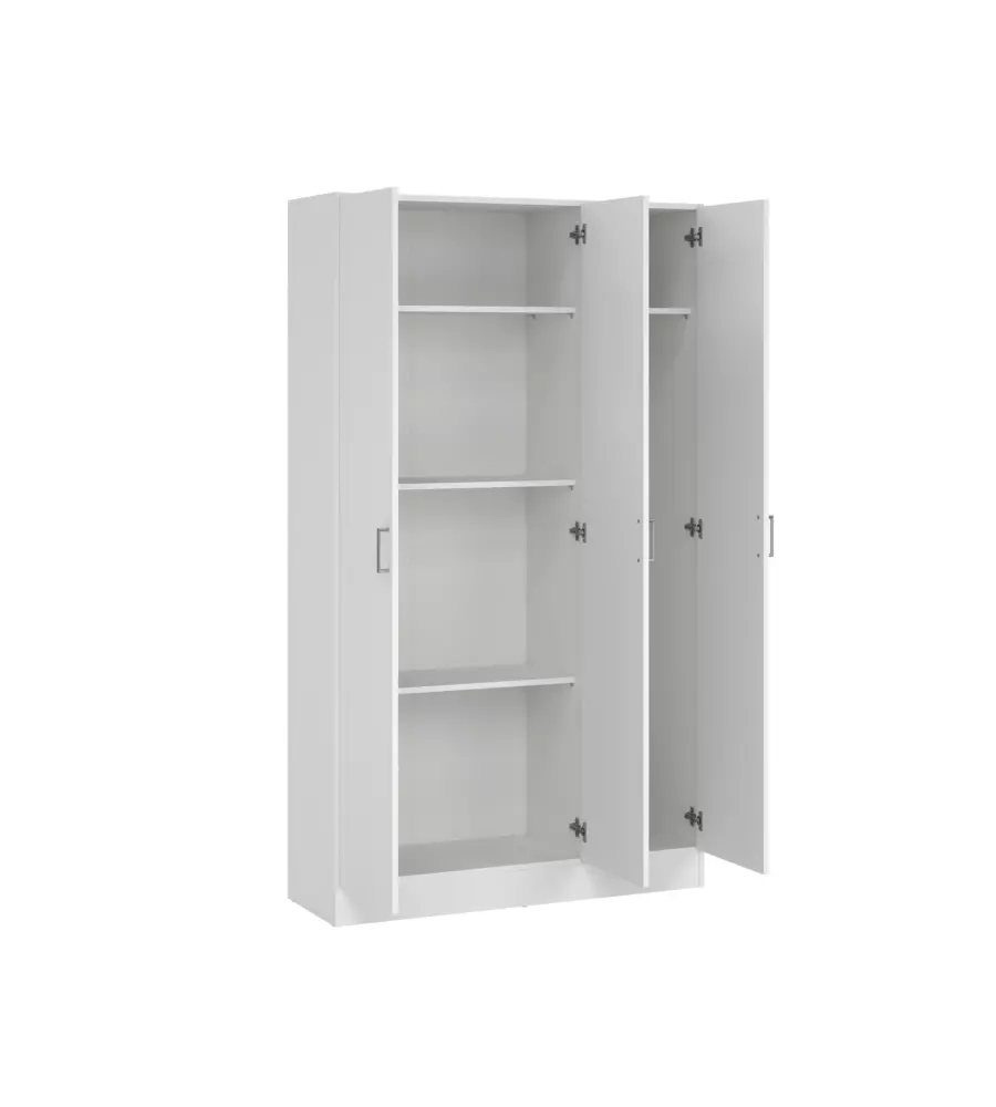 ARMADIO MULTIFUNZIONE 3 ANTE BIANCO 104,2X36X180,9 CM