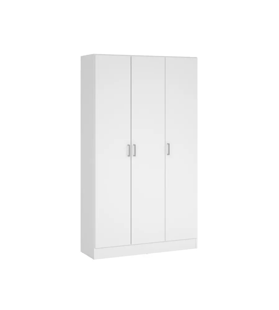 ARMADIO MULTIFUNZIONE 3 ANTE BIANCO 104,2X36X180,9 CM