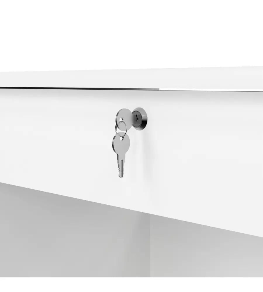 SCRIVANIA CON CASSETTI BIANCO 109,3,48,5X75,6 CM