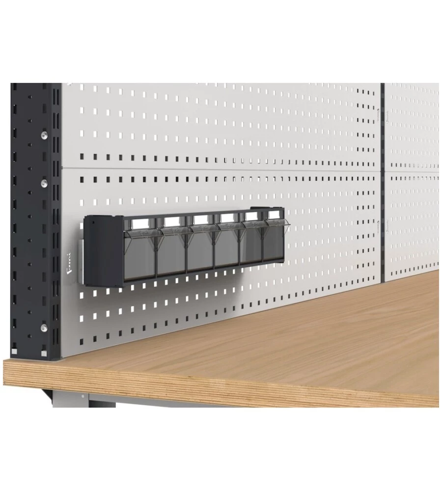 SUPPORTO PER CASSETTIERA FAMI "VISUAL BOX" PER PANNELLO FORO QUADRO 60,2X3,2X7,3 CM