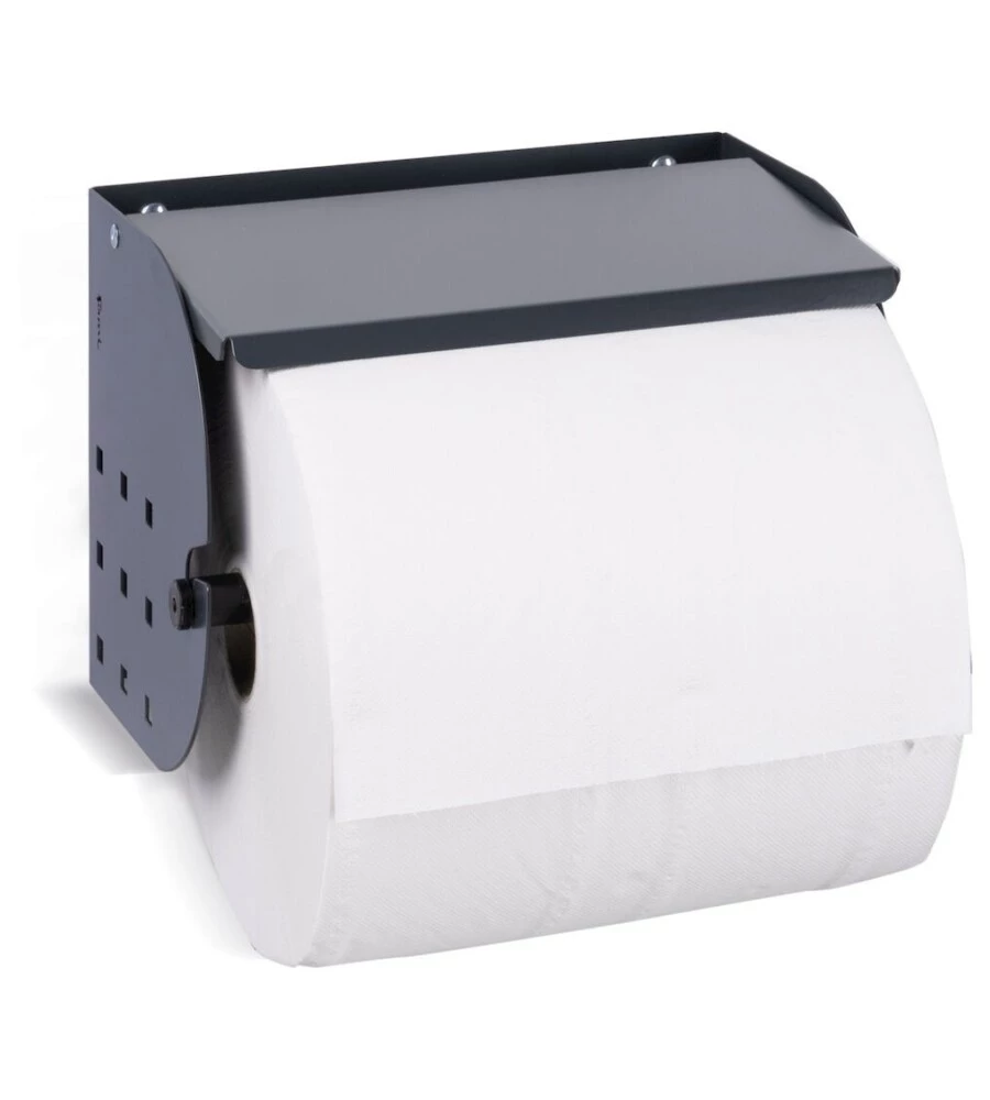 PORTA ROTOLO DA PARETE FAMI PER PANNELLO FORO QUADRO IN ACCIAIO ANTRACITE Ø 24/30 CM