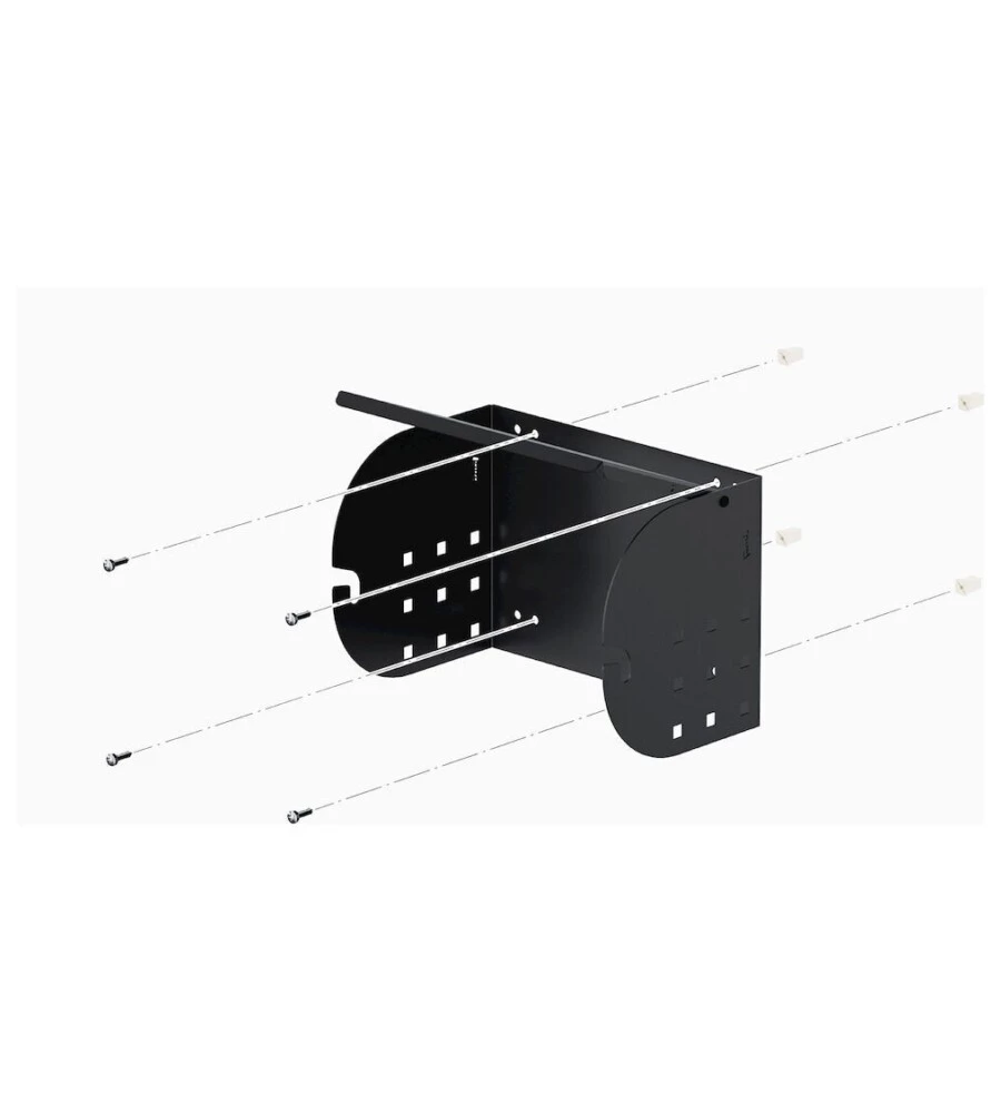 PORTA ROTOLO DA PARETE FAMI PER PANNELLO FORO QUADRO IN ACCIAIO ANTRACITE Ø 24/30 CM