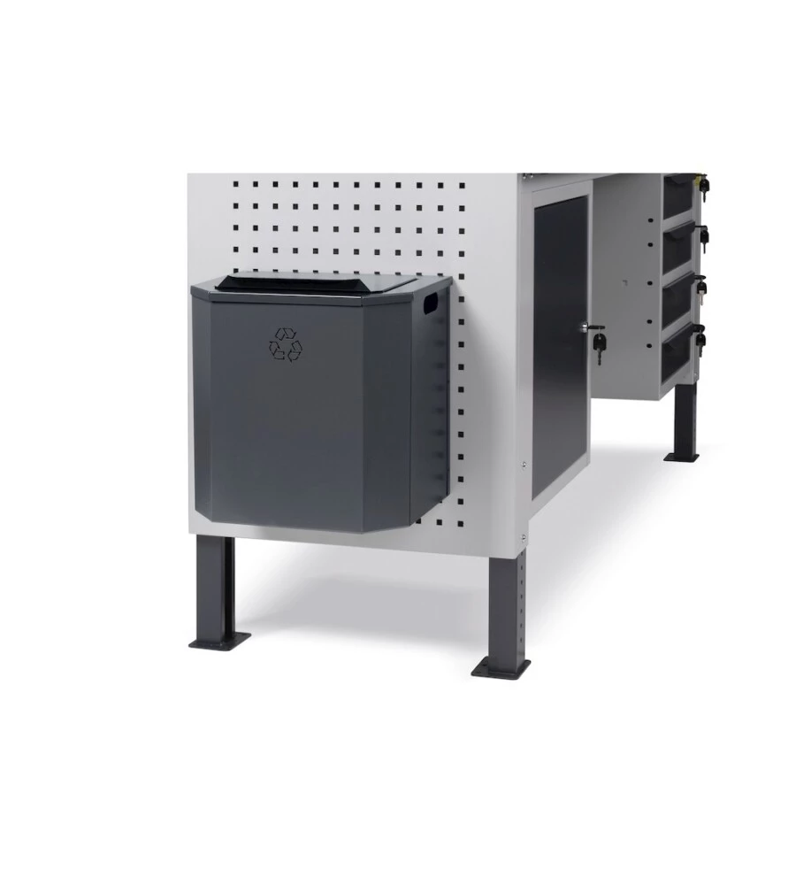 CESTINO DA PARETE FAMI PER PANNELLO FORO QUADRO IN ACCIAIO ANTRACITE 38,7X27,7X39,4 CM