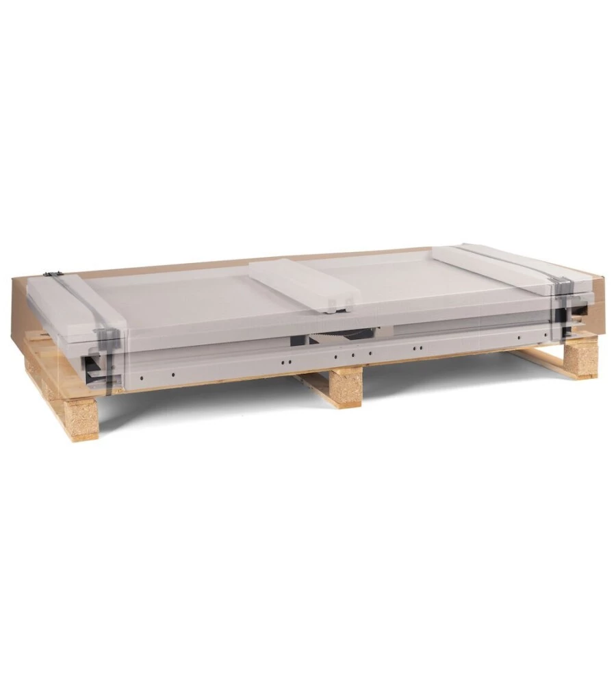 BANCO DA LAVORO GARAGE FISSO FAMI "WORK" IN LEGNO DI FAGGIO E LAMIERA GRIGIO CHIARO 102,4X75X88,2 CM