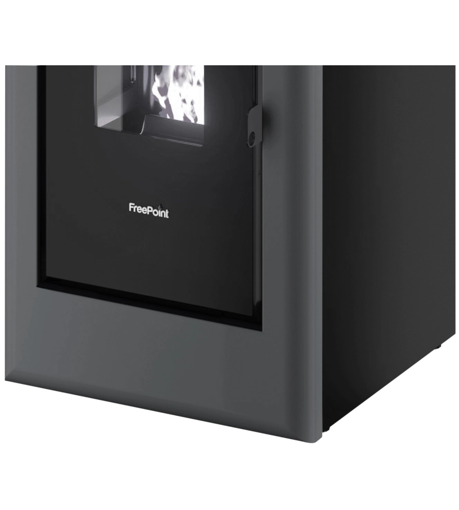 STUFA A PELLET ERMETICA FREEPOINT "ONE 7 T2" TITANIO 7 KW