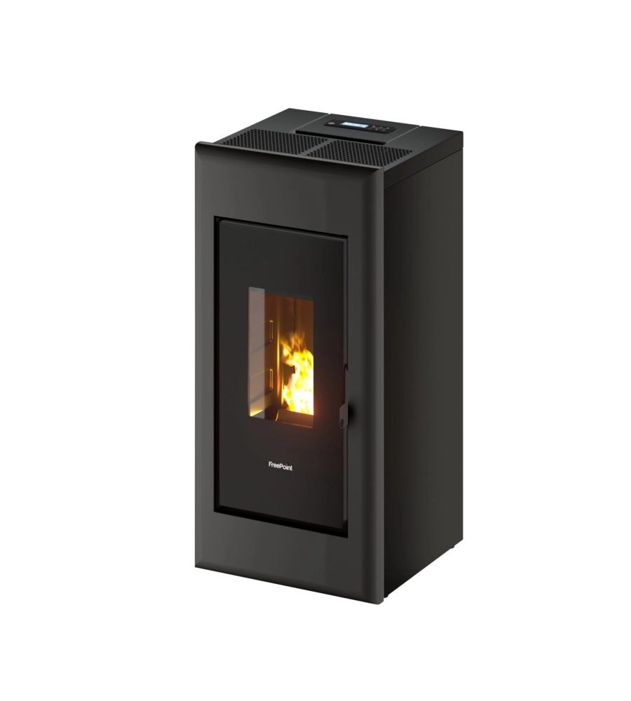 STUFA A PELLET ERMETICA FREEPOINT "ONE 7 T2" ANTRACITE 7 KW
