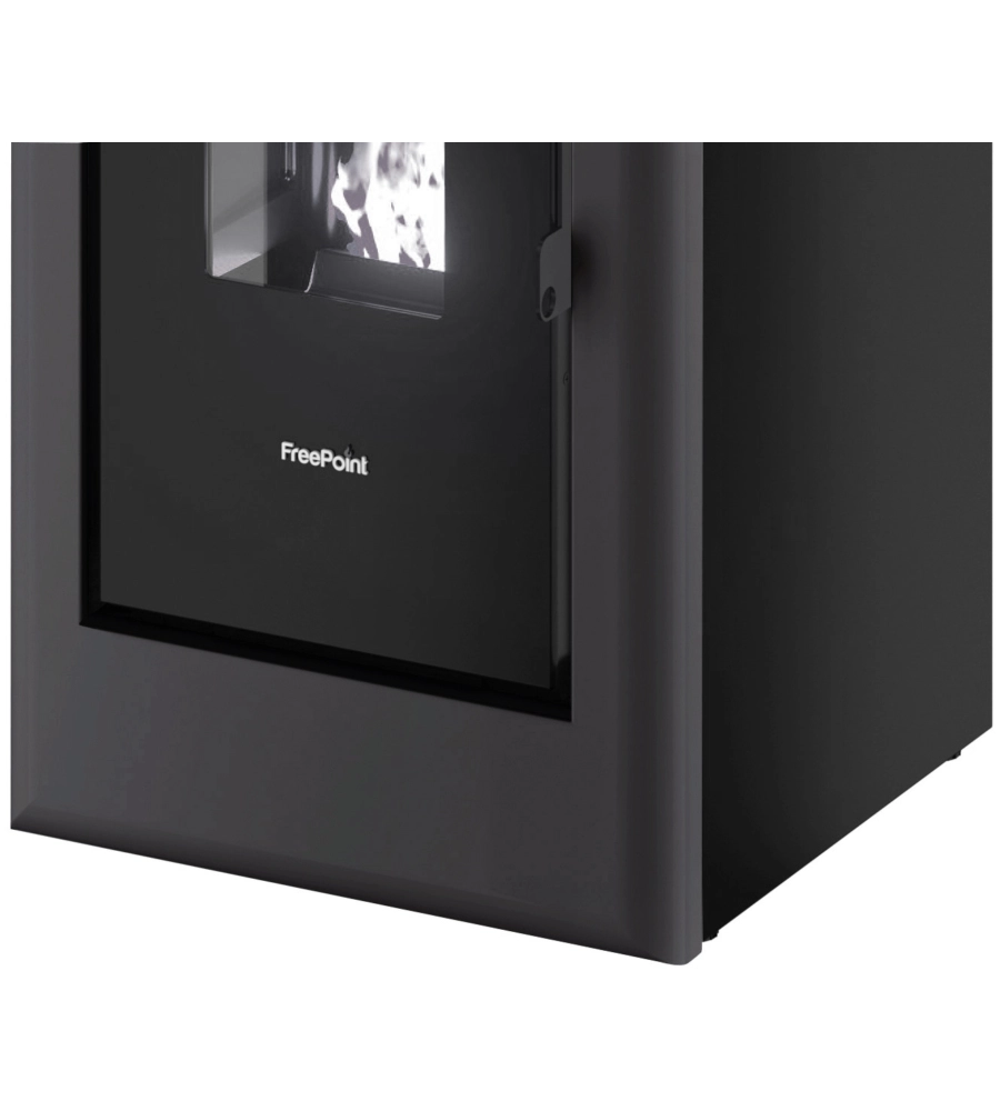 STUFA A PELLET ERMETICA FREEPOINT "ONE 7 T2" ANTRACITE 7 KW