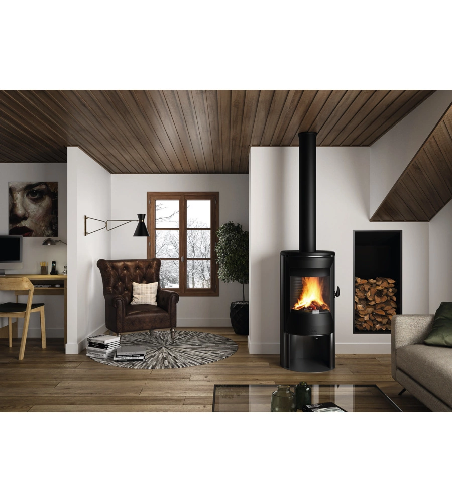 STUFA A LEGNA INVICTA "NEOSEN N" NERO 10,3 KW