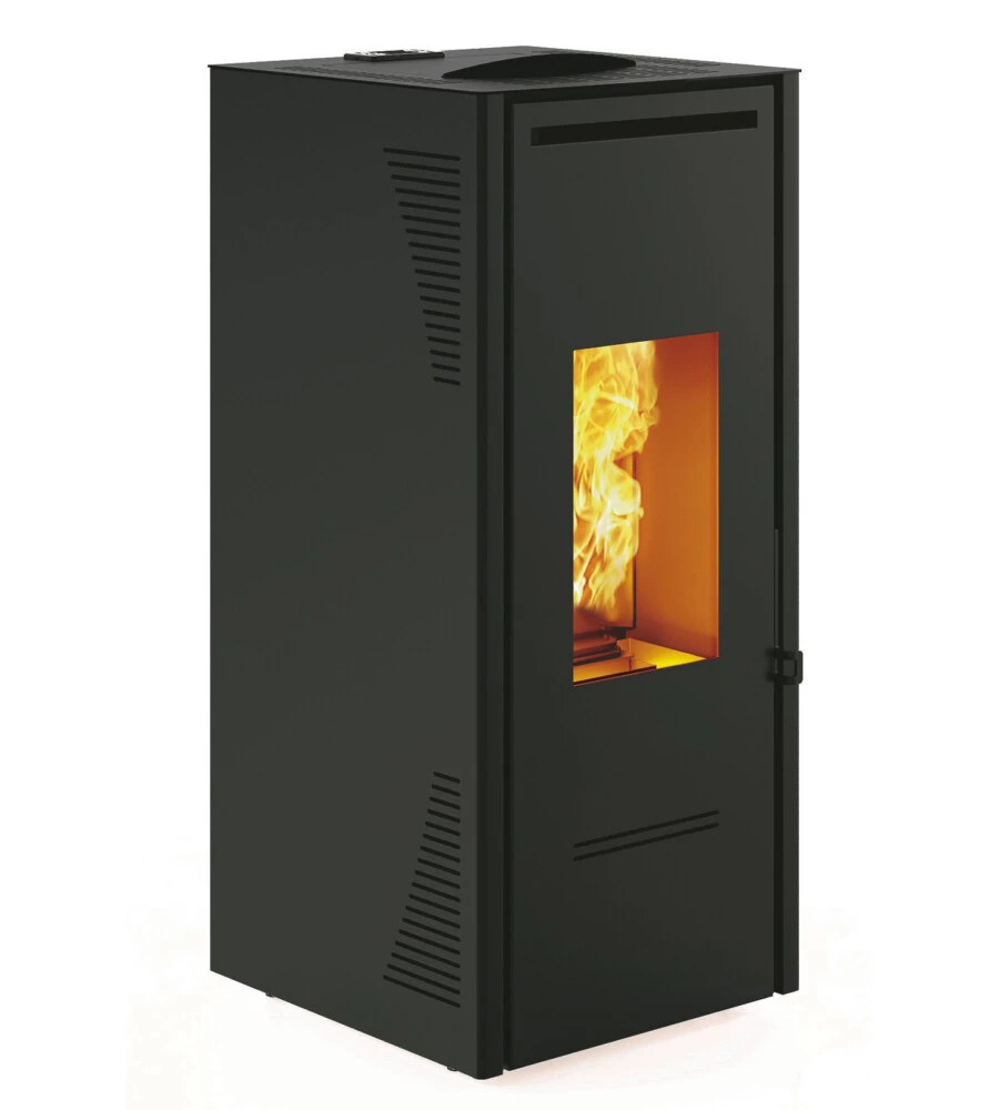 STUFA A PELLET CANALIZZATA E VENTILATA INVICTA "TALO PLUS" NERO 11,6 KW