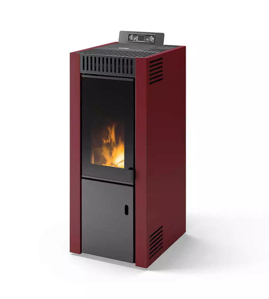 STUFA A PELLET PIROX "ISABEL" ROSSO 8 KW