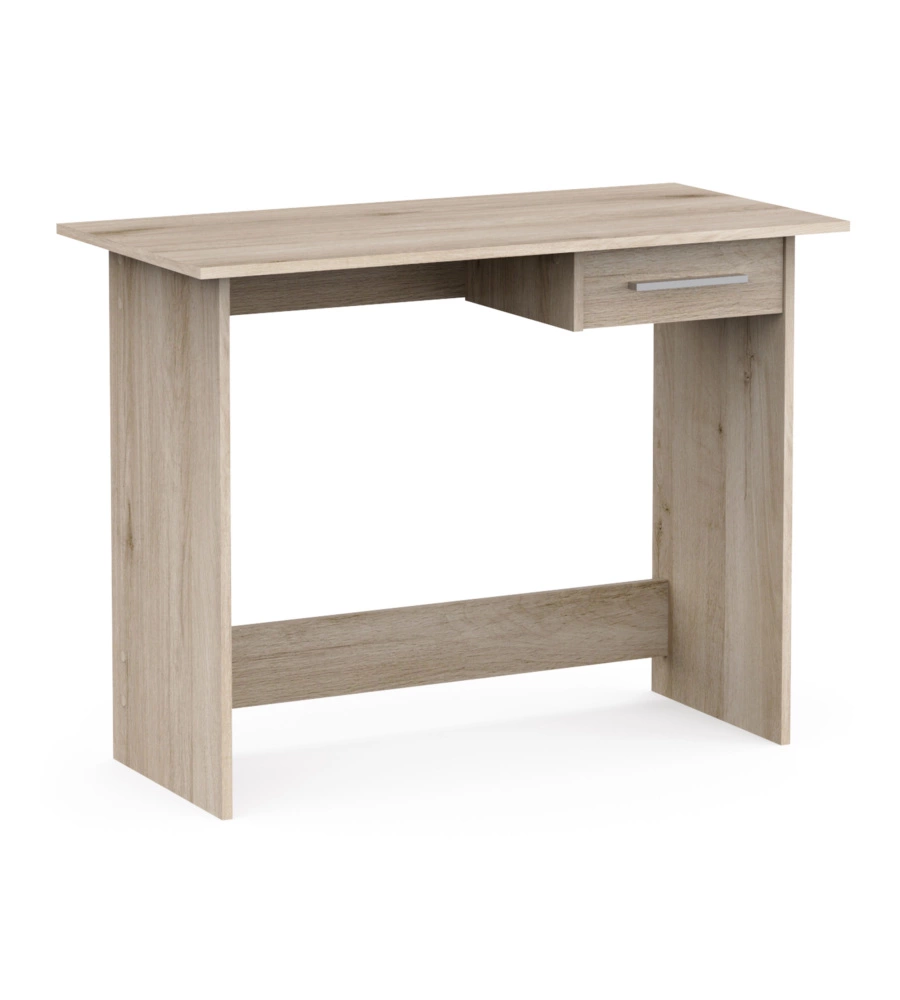 SET SCRIVANIA CON CASSETTO E LIBRERIA 3 RIPIANI ROVERE