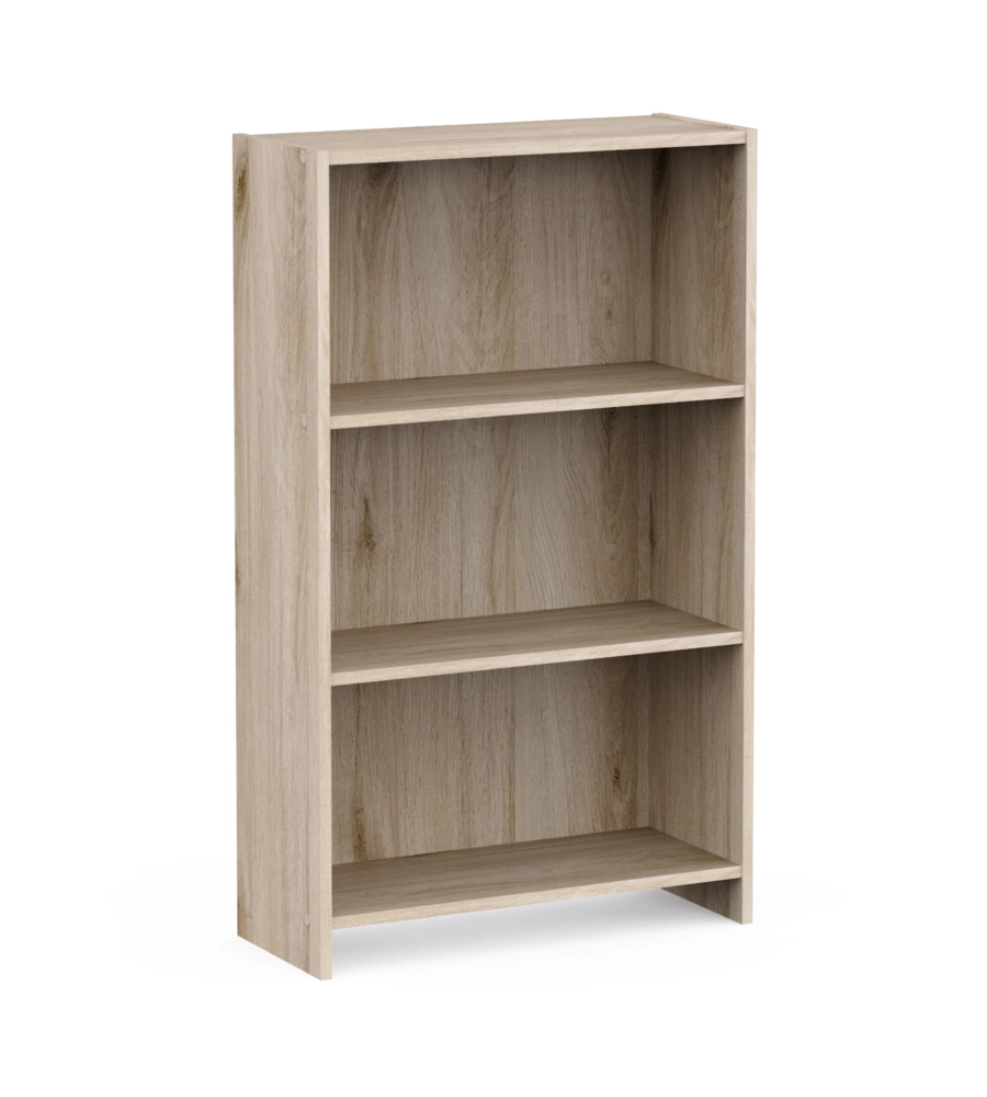 SET SCRIVANIA CON CASSETTO E LIBRERIA 3 RIPIANI ROVERE