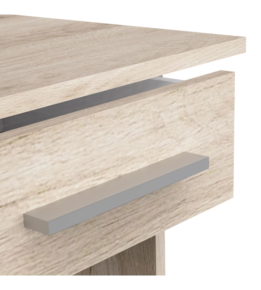 SET SCRIVANIA CON CASSETTO E LIBRERIA 3 RIPIANI ROVERE