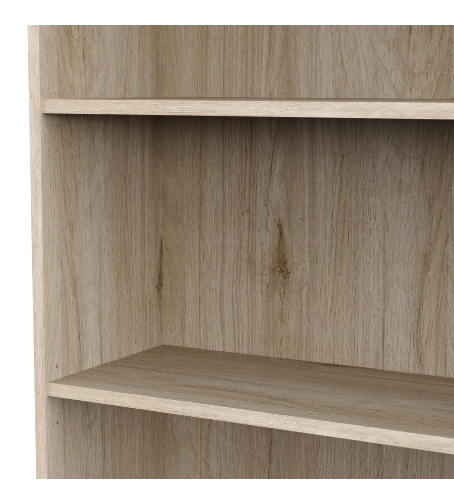 SET SCRIVANIA CON CASSETTO E LIBRERIA 3 RIPIANI ROVERE