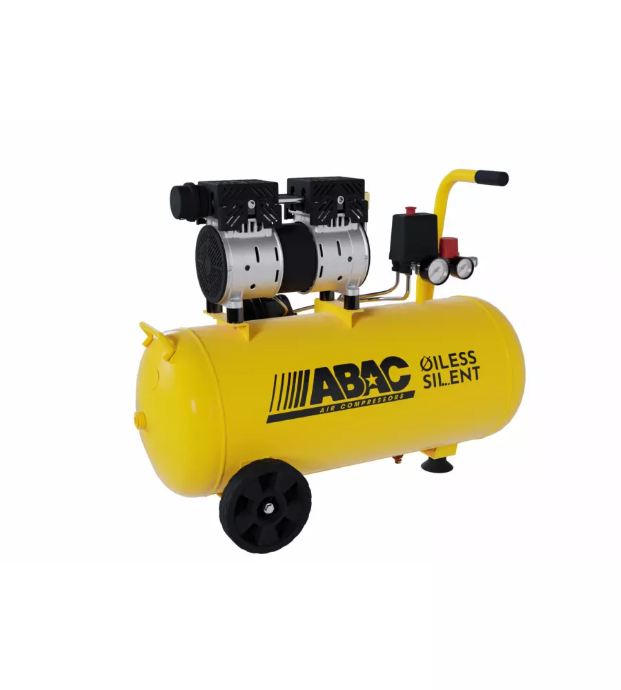 COMPRESSORE ARIA SILENZIATO ABAC "MONTECARLO XT SIL 10" 50 LITRI 1 HP