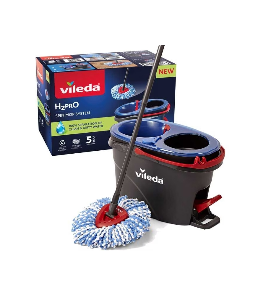 Lavapavimenti Vileda "Spin Mop H2Pro" con sistema a pedale