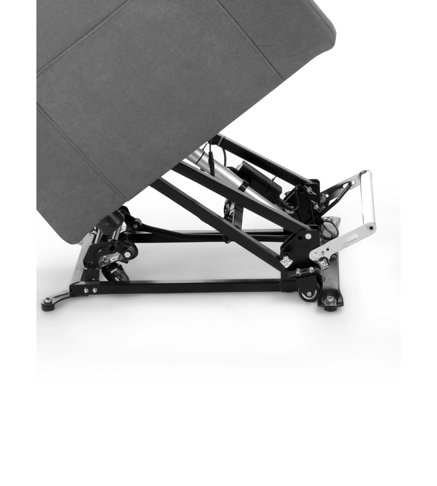 POLTRONA BELLAHOME "DIVA" CON RECLINER IN TESSUTO GRIGIO 73X77X106 CM