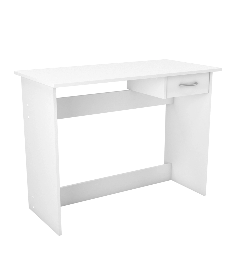 SCRIVANIA CON CASSETTO E VANO BIANCO 100X49,2X76,4 CM
