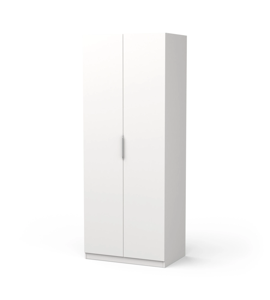 ARMADIO 2 ANTE BATTENTI BIANCO 79,4X51,1X203 CM