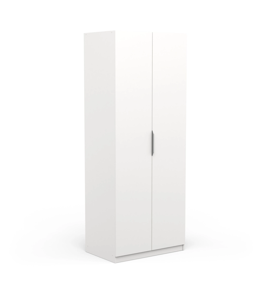 ARMADIO 2 ANTE BATTENTI BIANCO 79,4X51,1X203 CM