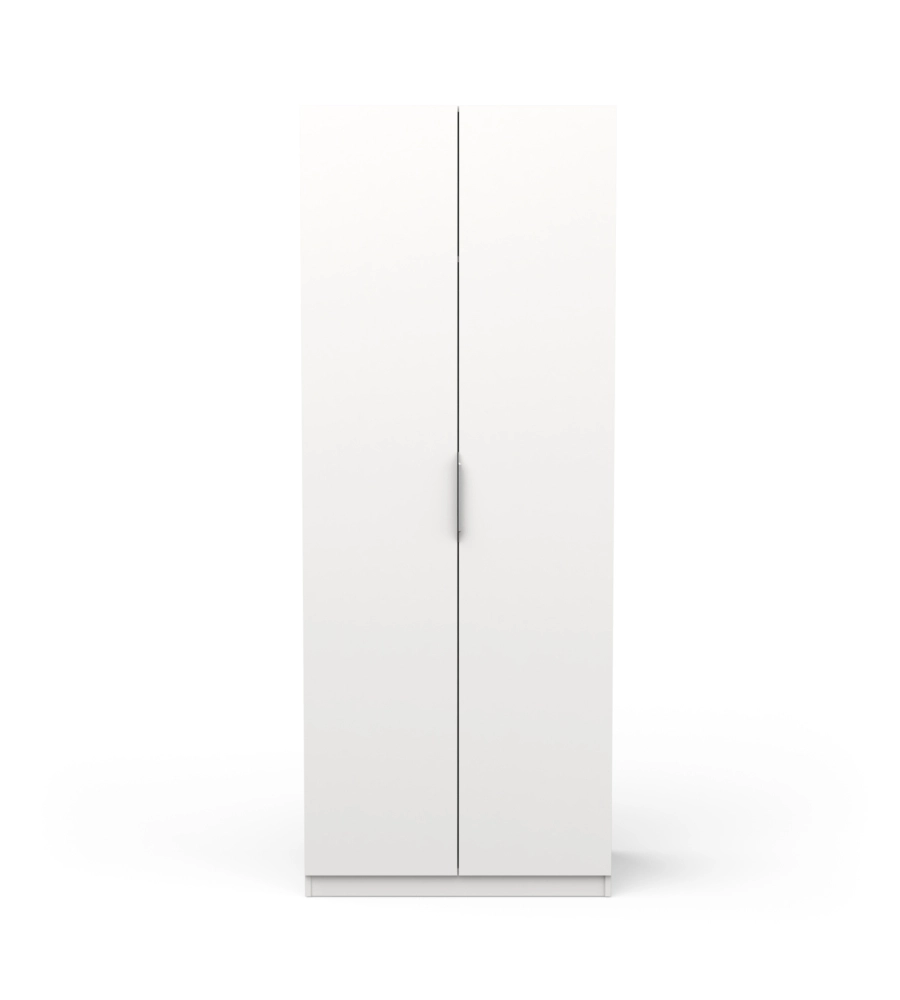ARMADIO 2 ANTE BATTENTI BIANCO 79,4X51,1X203 CM