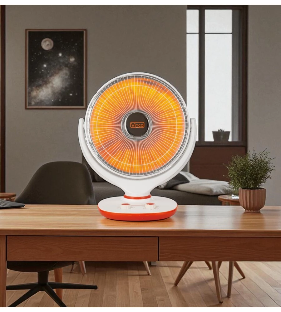STUFA DA TAVOLO VINCO IN FIBRA DI CARBONIO ARANCIONE 1 KW - COD. 70185