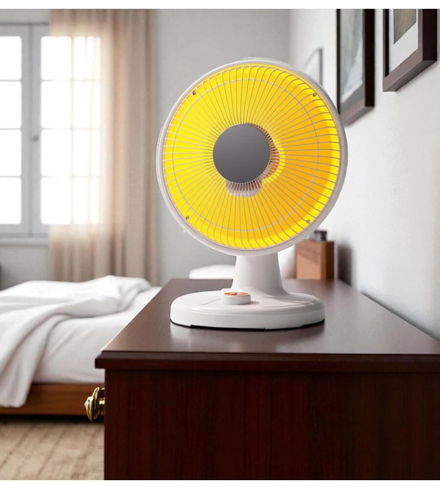 STUFA DA TAVOLO A PARABOLA VINCO IN FIBRA DI CARBONIO BIANCO 600 W - COD. 70187