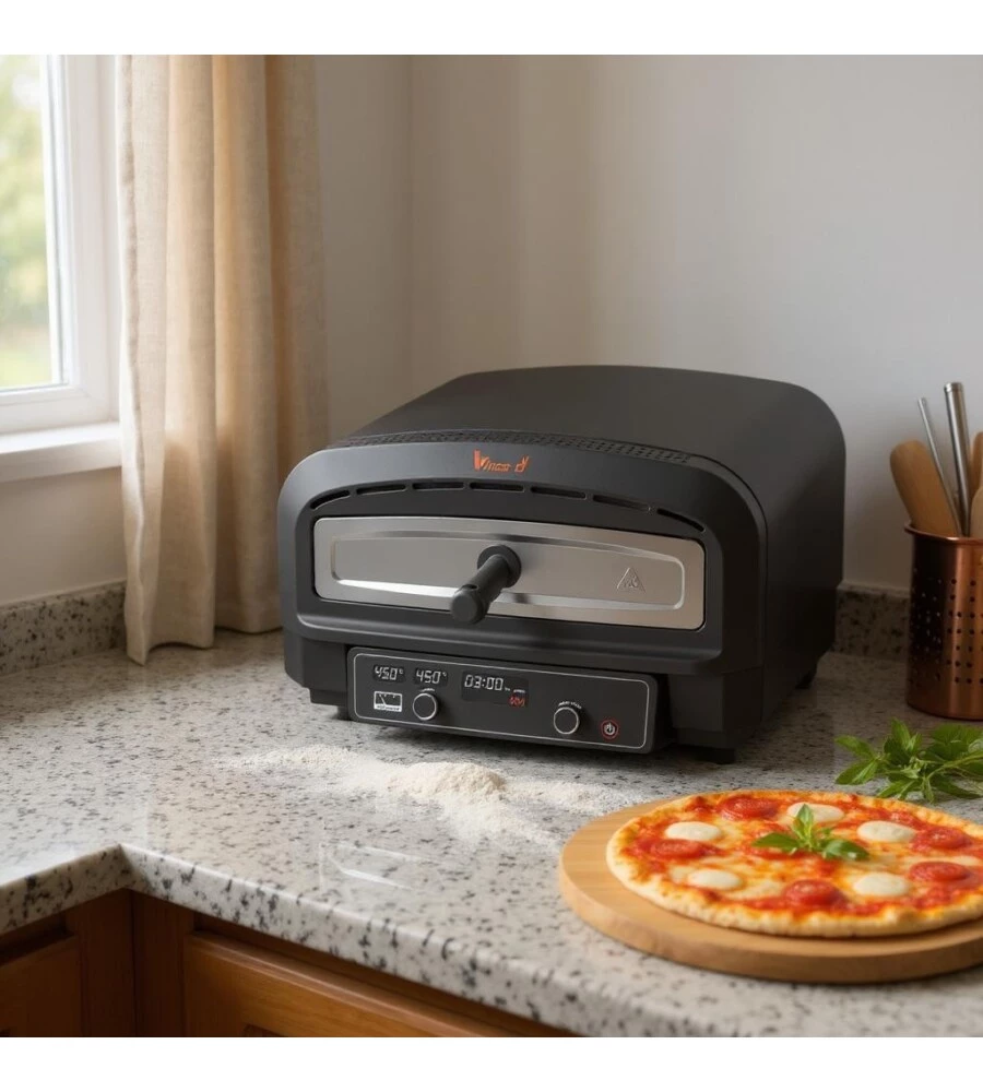 FORNO PIZZA ELETTRICO VINCO NERO 2200 W 1 PIZZA - COD. 50355