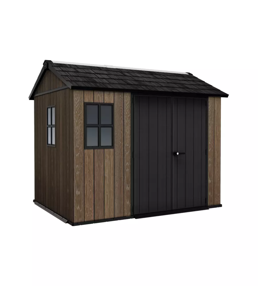 CASETTA DA GIARDINO KETER "APEX 759/975" IN RESINA MARRONE DOPPIA OPZIONE MONTAGGIO 230X287X246 CM