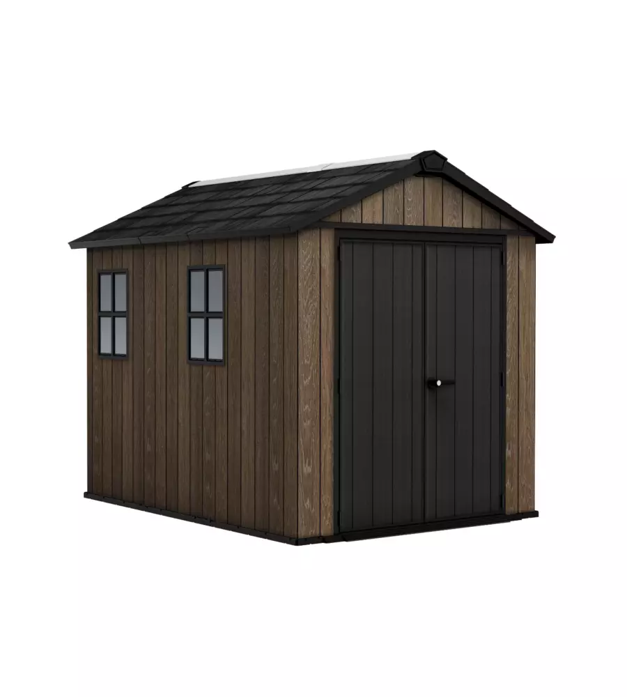 CASETTA DA GIARDINO KETER "APEX 759/975" IN RESINA MARRONE DOPPIA OPZIONE MONTAGGIO 230X287X246 CM