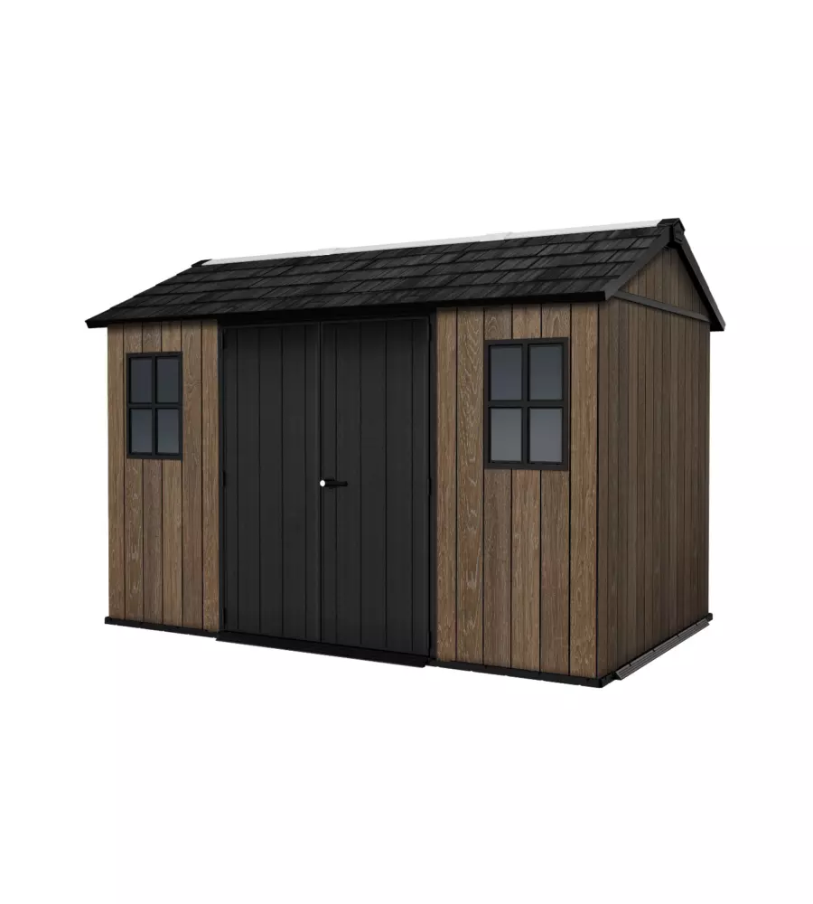 CASETTA DA GIARDINO KETER "APEX 7511/1175" IN RESINA MARRONE DOPPIA OPZIONE MONTAGGIO 230X350X246 CM
