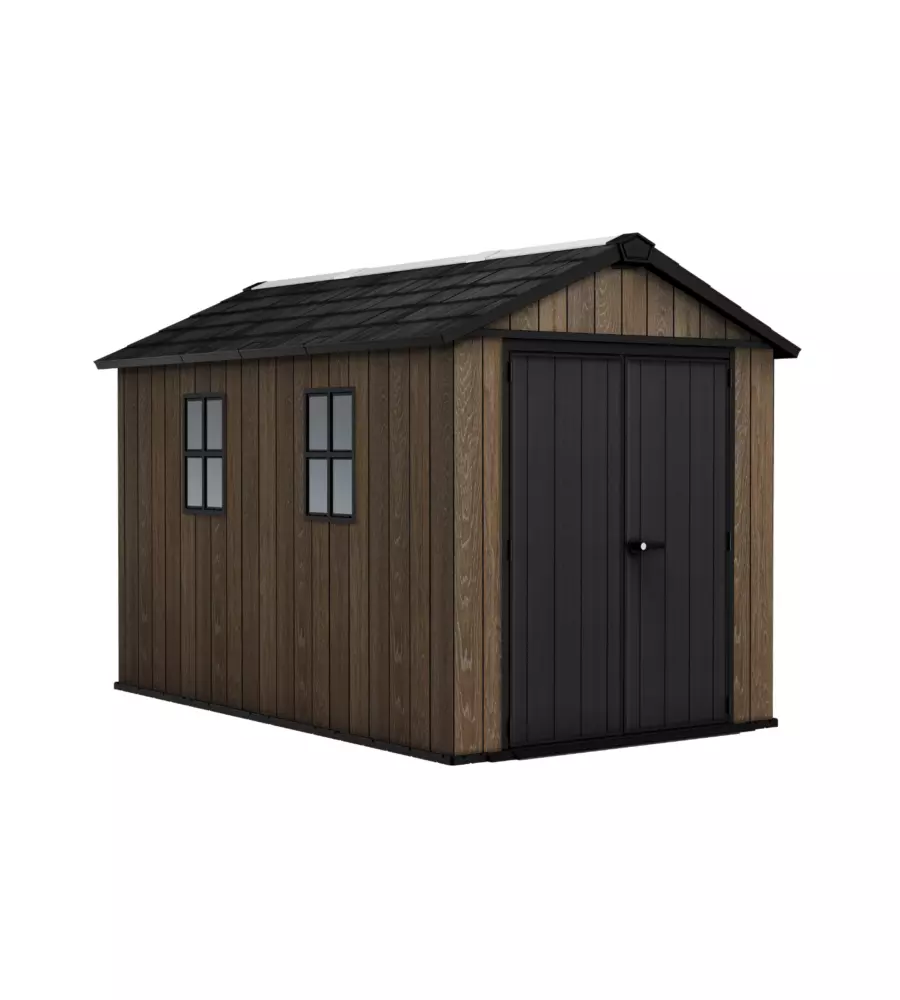 CASETTA DA GIARDINO KETER "APEX 7511/1175" IN RESINA MARRONE DOPPIA OPZIONE MONTAGGIO 230X350X246 CM