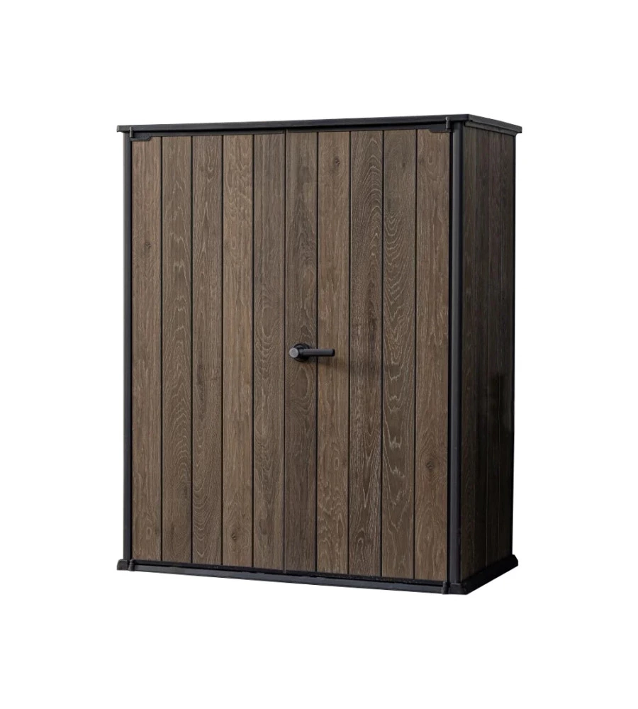 PORTATTREZZI MULTIUSO KETER "VERTICAL SHED" IN RESINA EFFETTO LEGNO 140X73,6X170 CM