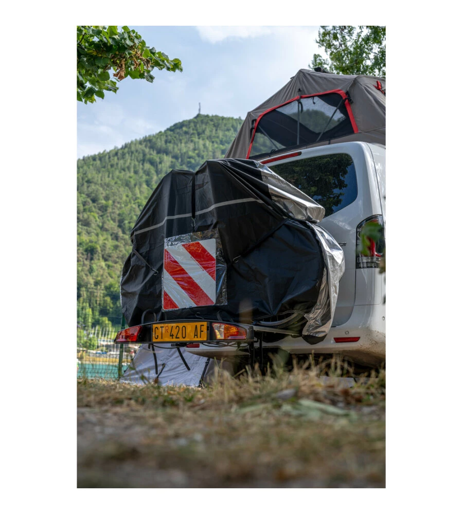 COPERTURA PER PORTABICI SU GANCIO TRAINO NORDRIVE 190X50X130 CM - N60058