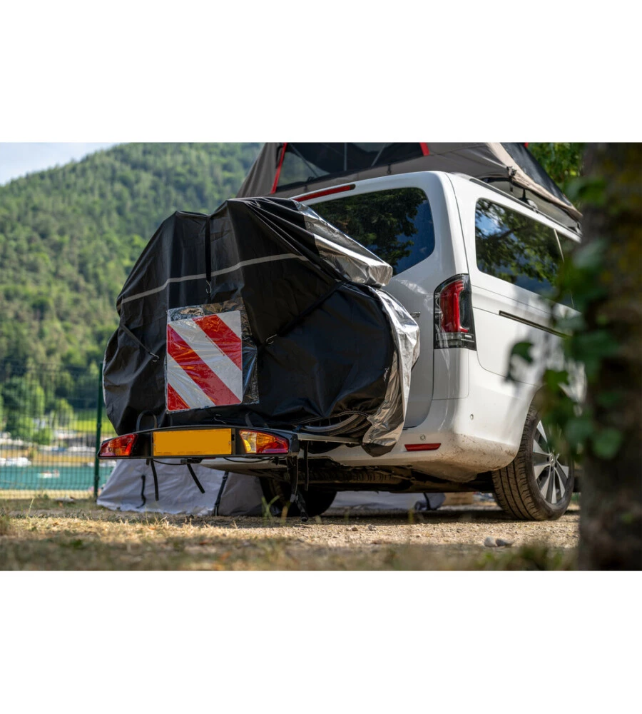 COPERTURA PER PORTABICI SU GANCIO TRAINO NORDRIVE 190X50X130 CM - N60058