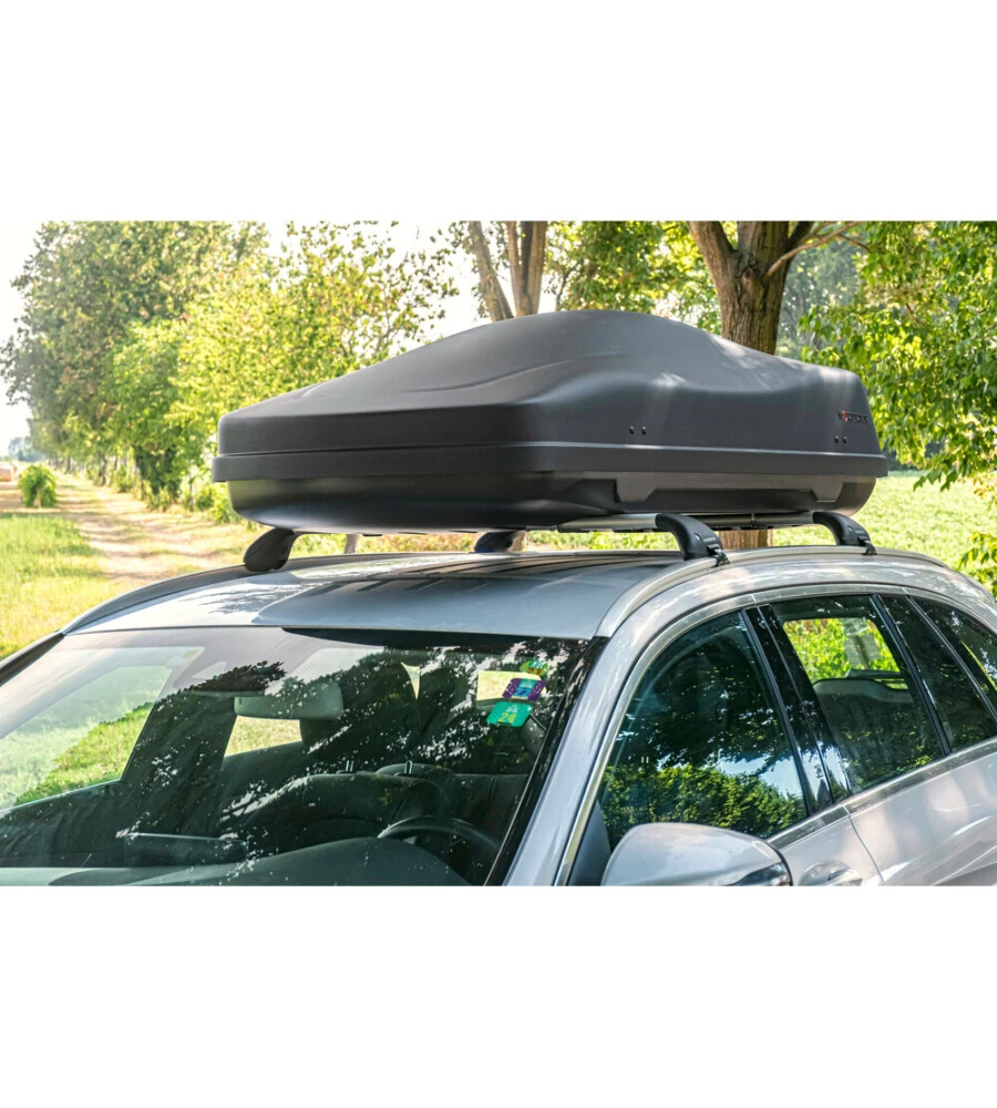 BOX TETTO PER AUTO NORDRIVE 400 LITRI IN ABS NERO GOFFRATO - N60040