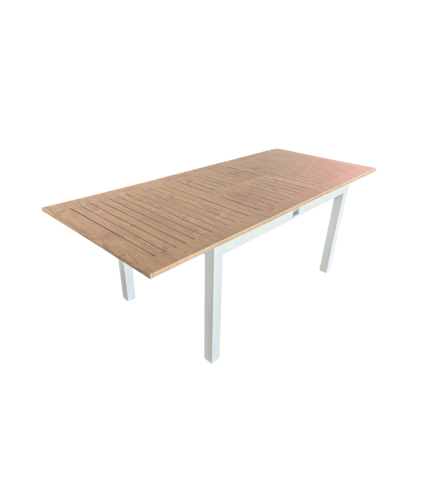 Tavolo da esterno allungabile EuroGarden in alluminio effetto legno 210/150x90x75 cm