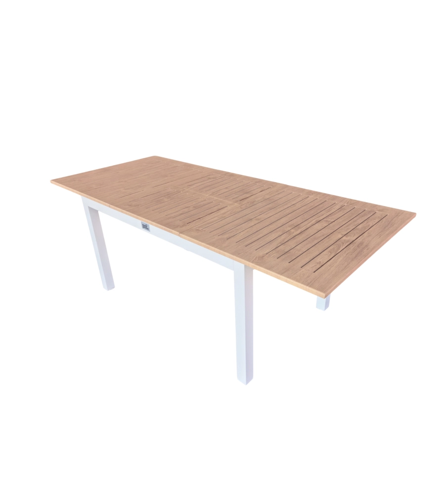 Tavolo da esterno allungabile EuroGarden in alluminio effetto legno 210/150x90x75 cm