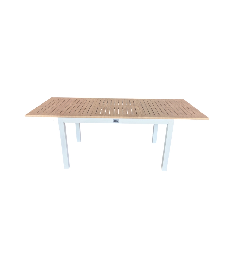 Tavolo da esterno allungabile EuroGarden in alluminio effetto legno 210/150x90x75 cm