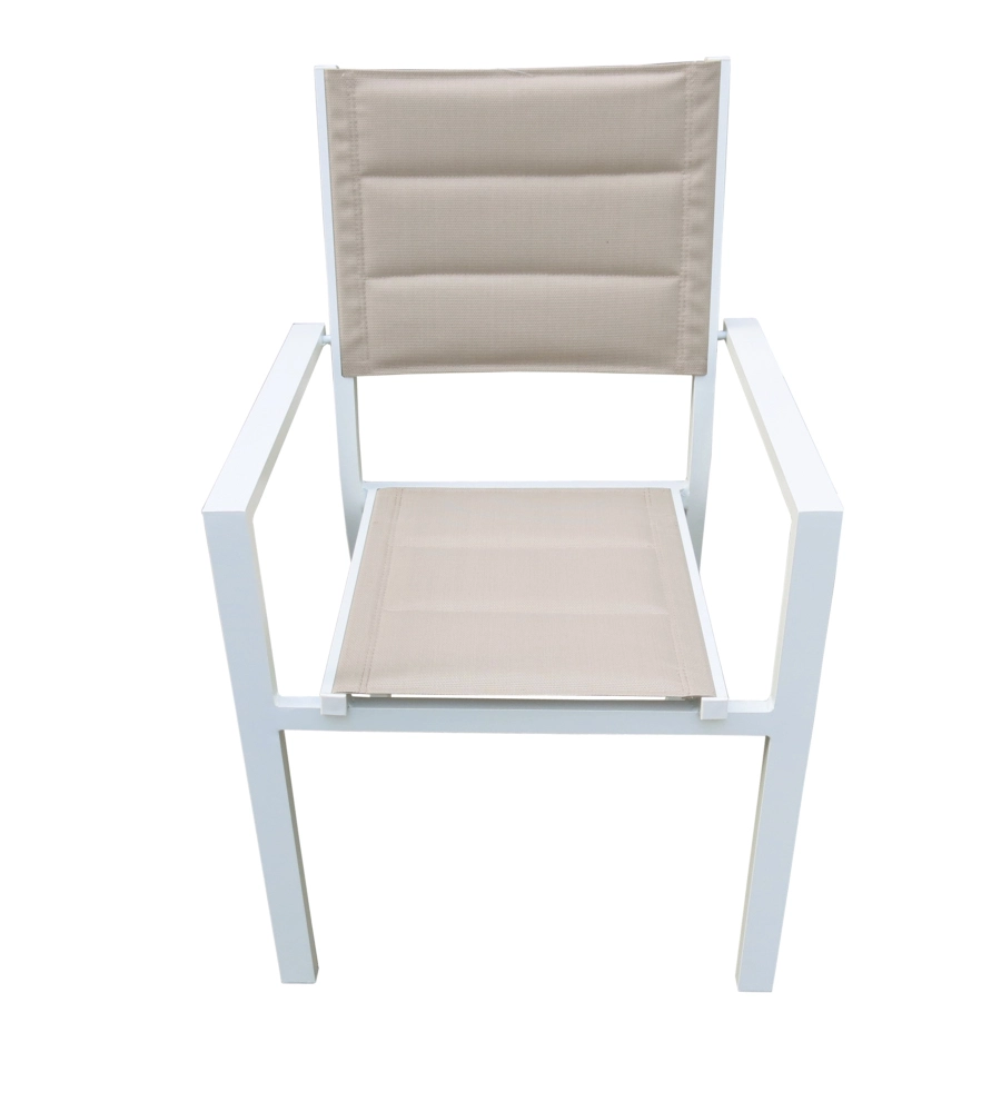 Sedia da esterno EuroGarden in alluminio e textilene tortora 60x56,5x87 cm