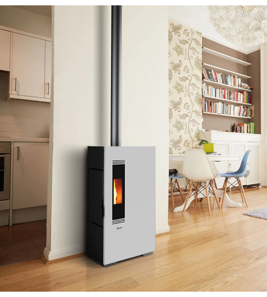 STUFA A PELLET CANADIAN STOVE "SLIMMY 6" BIANCO 6 KW