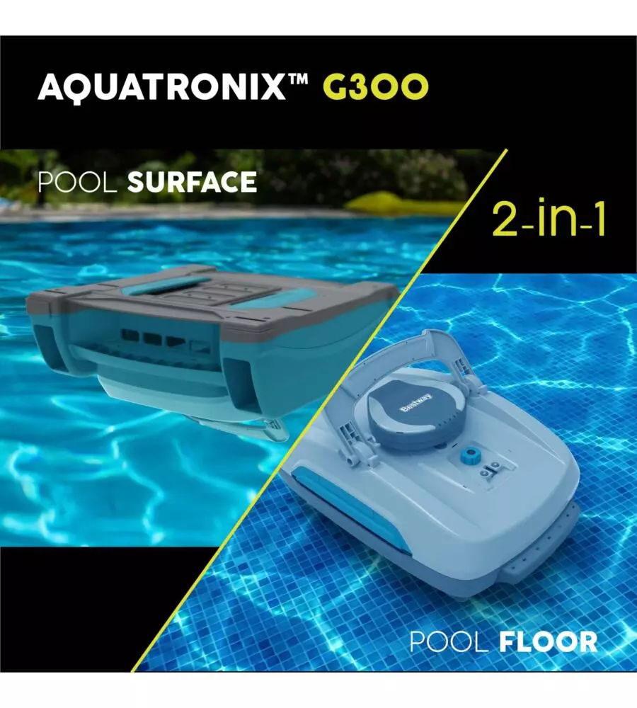 ROBOT PULIZIA PISCINA BESTWAY "AQUATRONIX G300" CON SKIMMER - COD. 58942