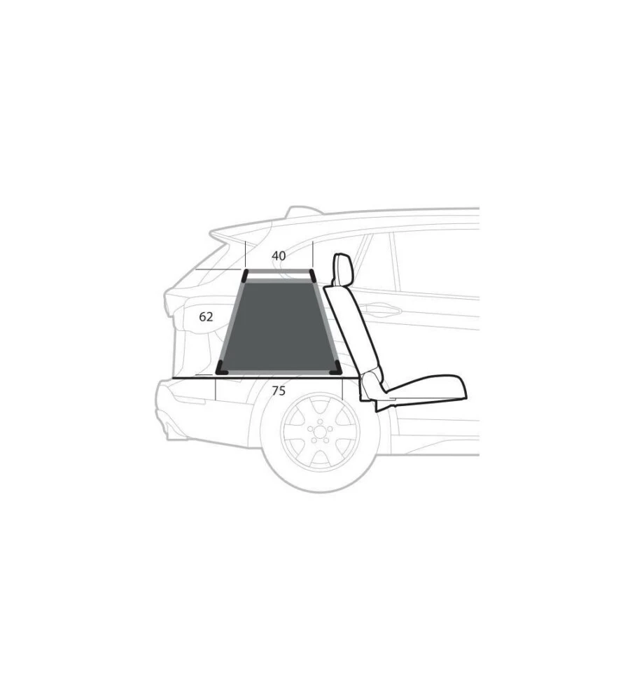 Trasportino animali per auto Lampa "Premium Type 4" in lega di alluminio 55x75x62 cm - cod. 60504
