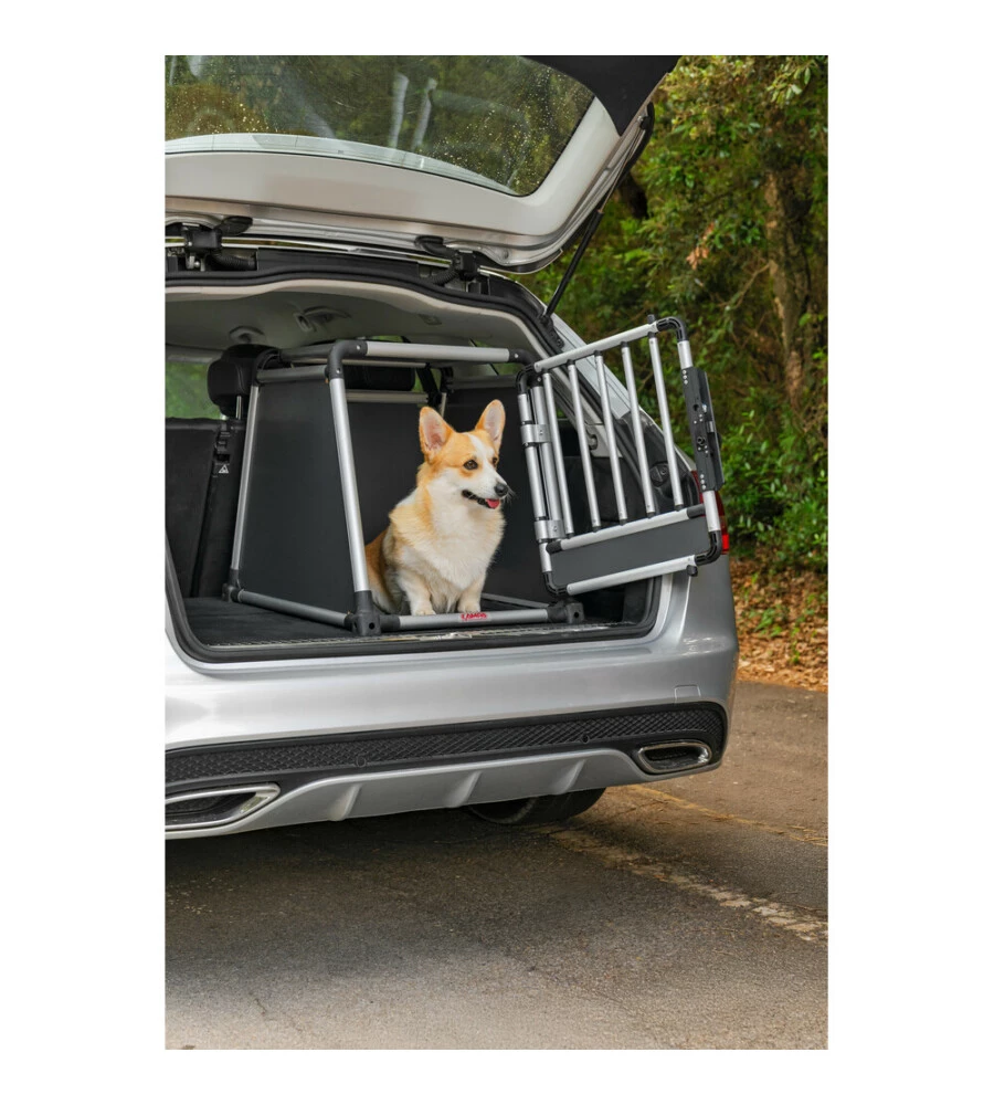 Trasportino animali per auto Lampa "Premium Type 6" in lega di alluminio 55x77x60 cm - cod. 60506